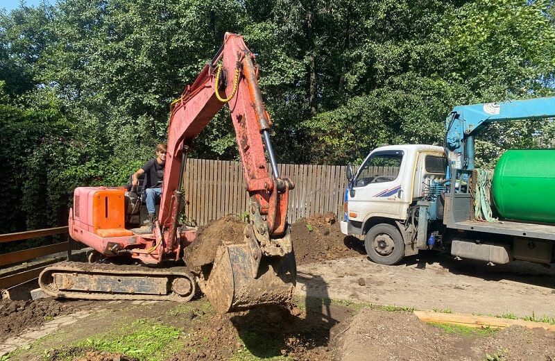 Монтаж газгольдера Спецгаз 6600 л в Донском под ключ для частного дома